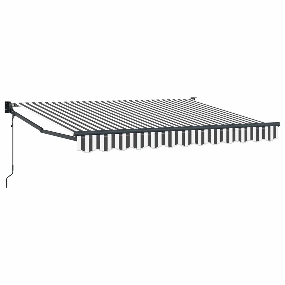 Auvent rétractable électrique anthracite et blanc 2,5 x 2 m