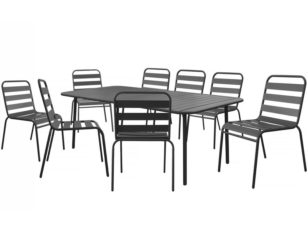 Salon de jardin repas en métal 