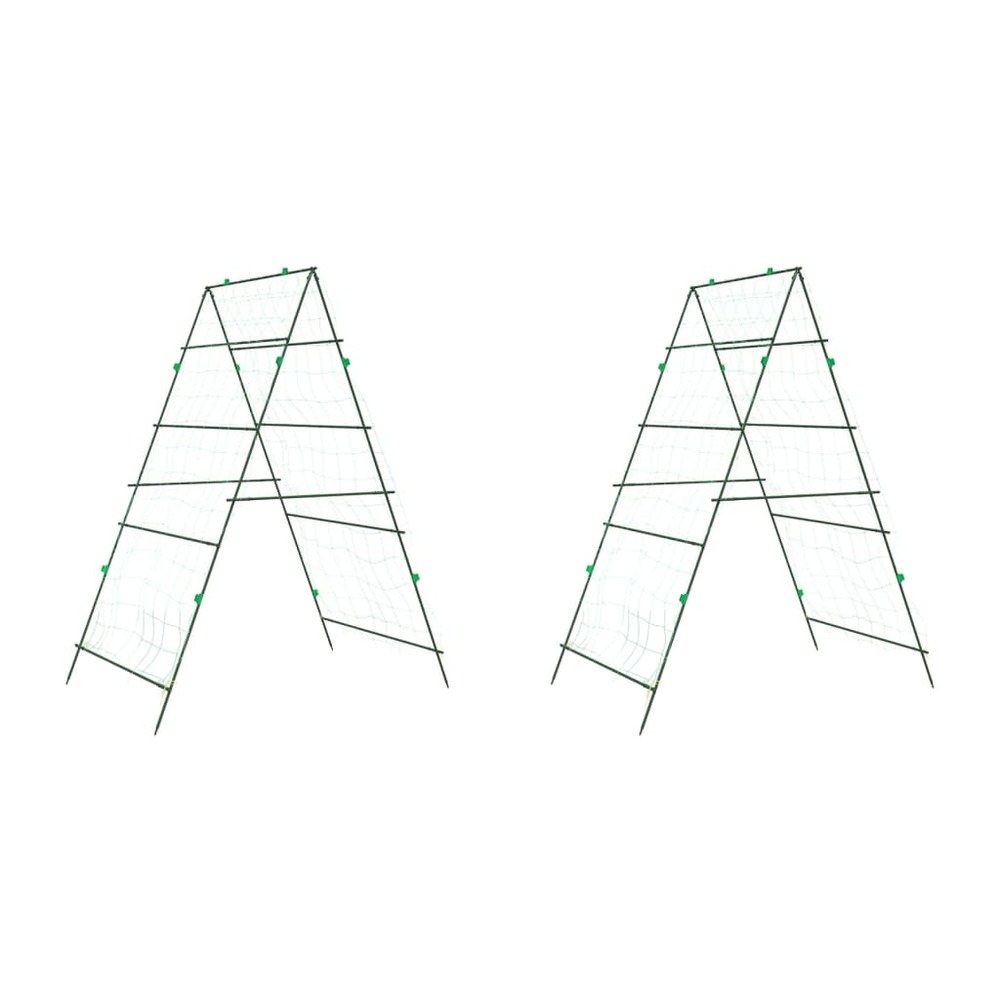 Treillis de jardin pour plantes grimpantes 2 pcs forme a acier