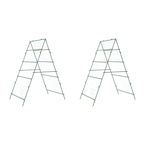 Treillis de jardin pour plantes grimpantes 2 pcs forme a acier