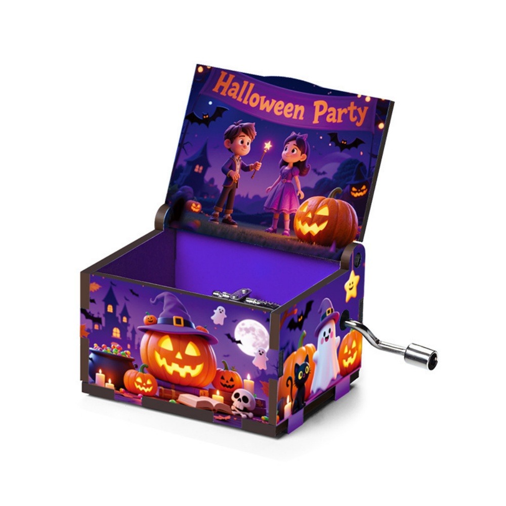 Boîte musicale à manivelle de la collection halloween halloween mignon
