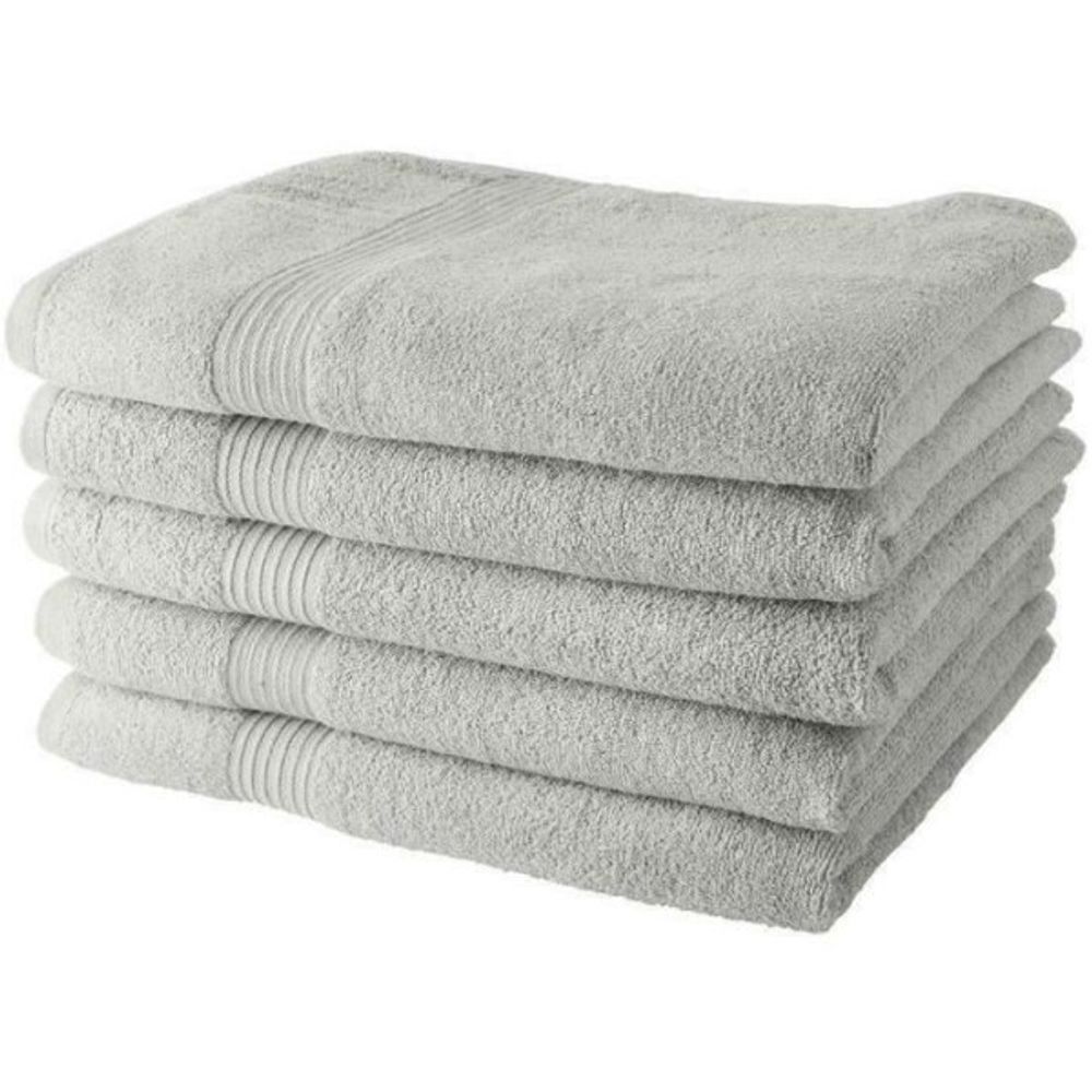 Lot de 5 draps de bain 70x130 cm 100% coton - craie