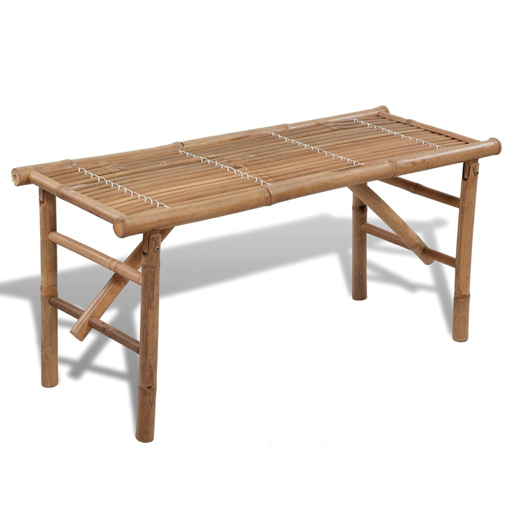 Banc de jardin pliable 118 cm bambou