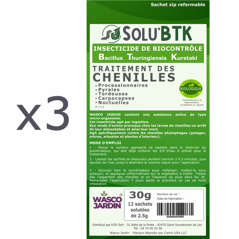 Solubtk | 90 g - 120 litres | bacillus thuringiensys kurstaki