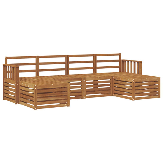 Ensembles de canapés 6 pcs naturel bois d'acacia massif