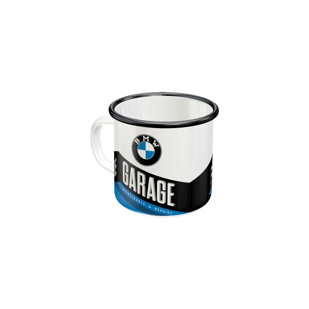 Mug publicitaire en métal émaillé 360 ml bmw - garage