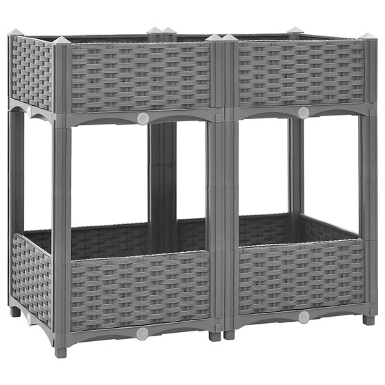 Lit surélevé 80x40x71 cm polypropylène