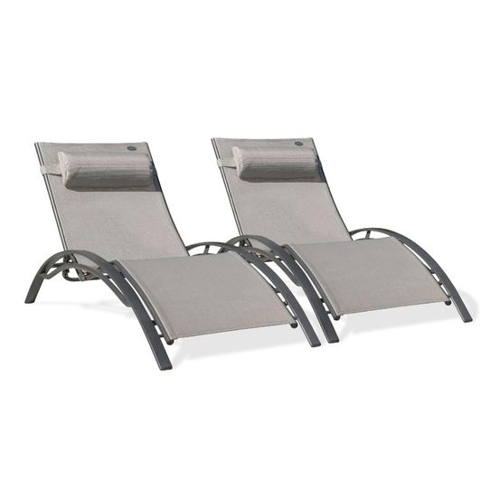 Lot de 2 bains de soleil