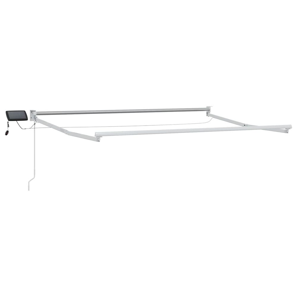 Cadre de store rétractable électrique blanc 3 x 2,5 m aluminium