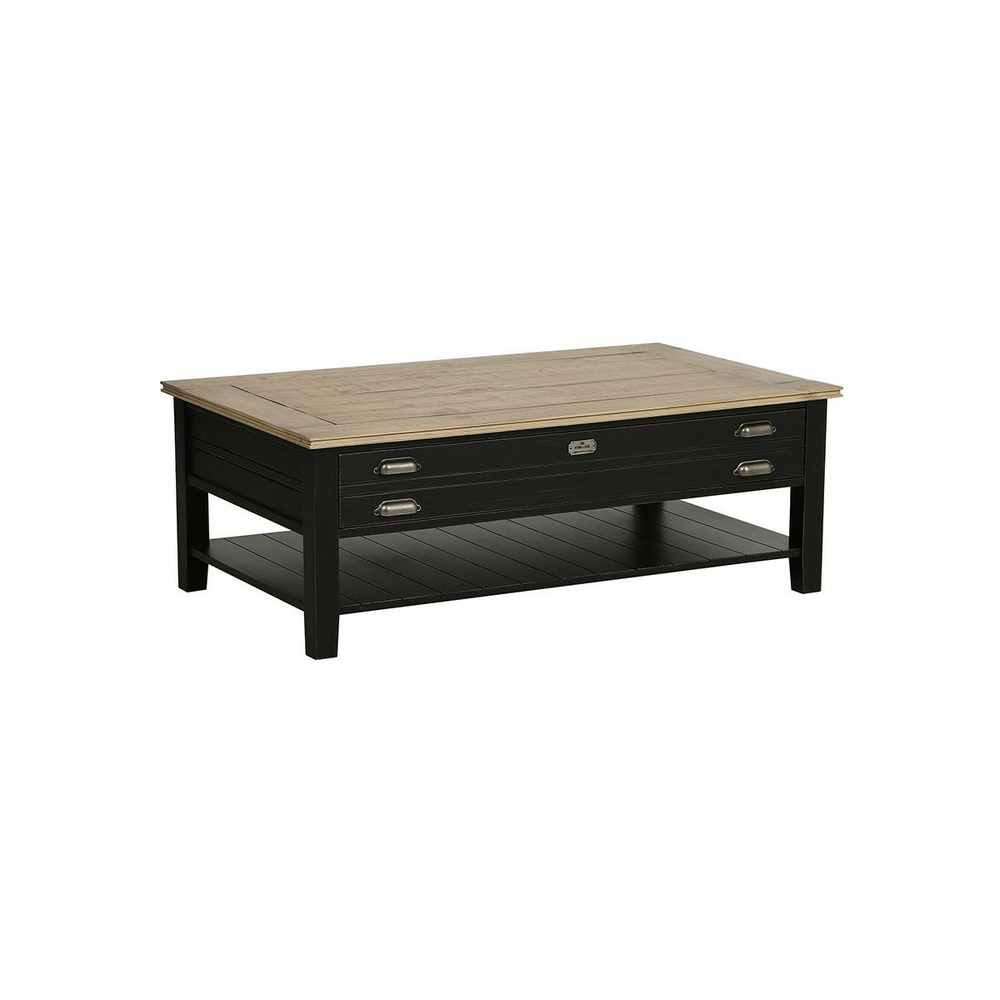 Table basse rectangulaire bois noir - magellan interior's