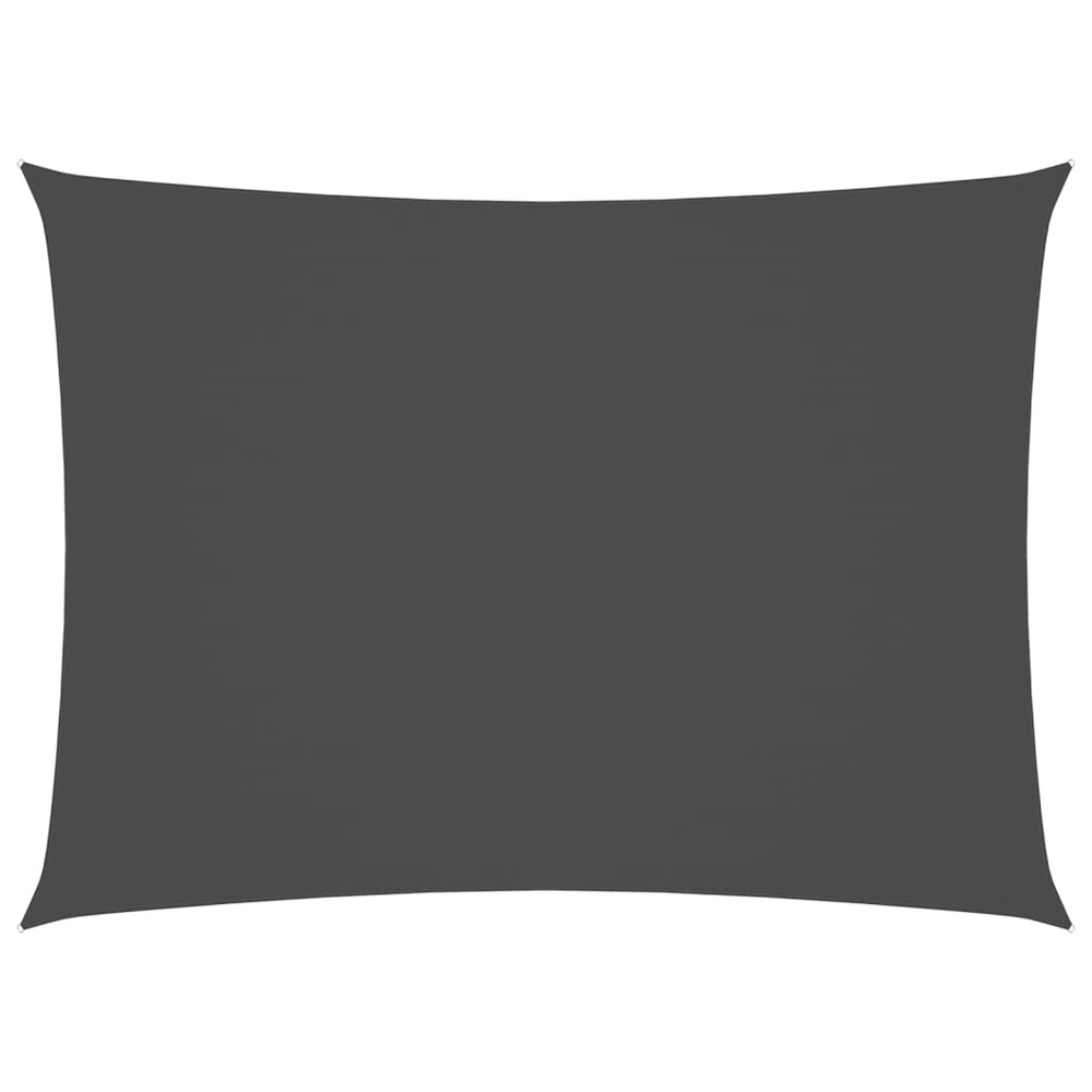 Voile de parasol tissu oxford rectangulaire 2,5x4 m anthracite