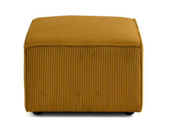Arty - pouf d'appoint - en velours côtelé