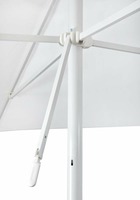 Parasol EOLO 250x250 cm en aluminium laqué et toile PURETI® - BLANC