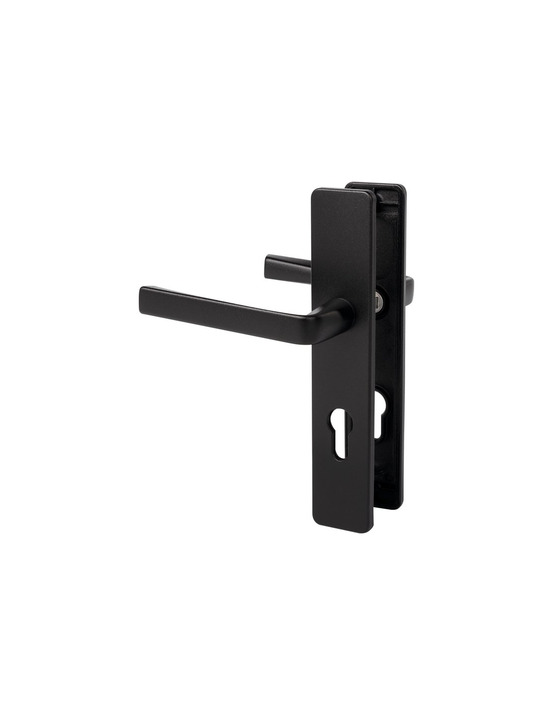 Ensemble kaza noir vachette poignée de porte design noire - vachette