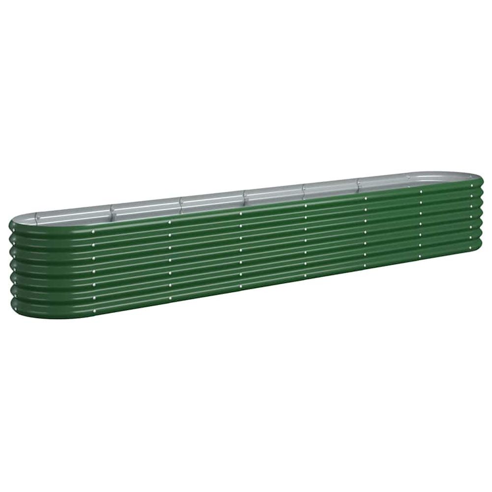 Lit surélevé de jardin acier galvanisé 260x40x36 cm vert