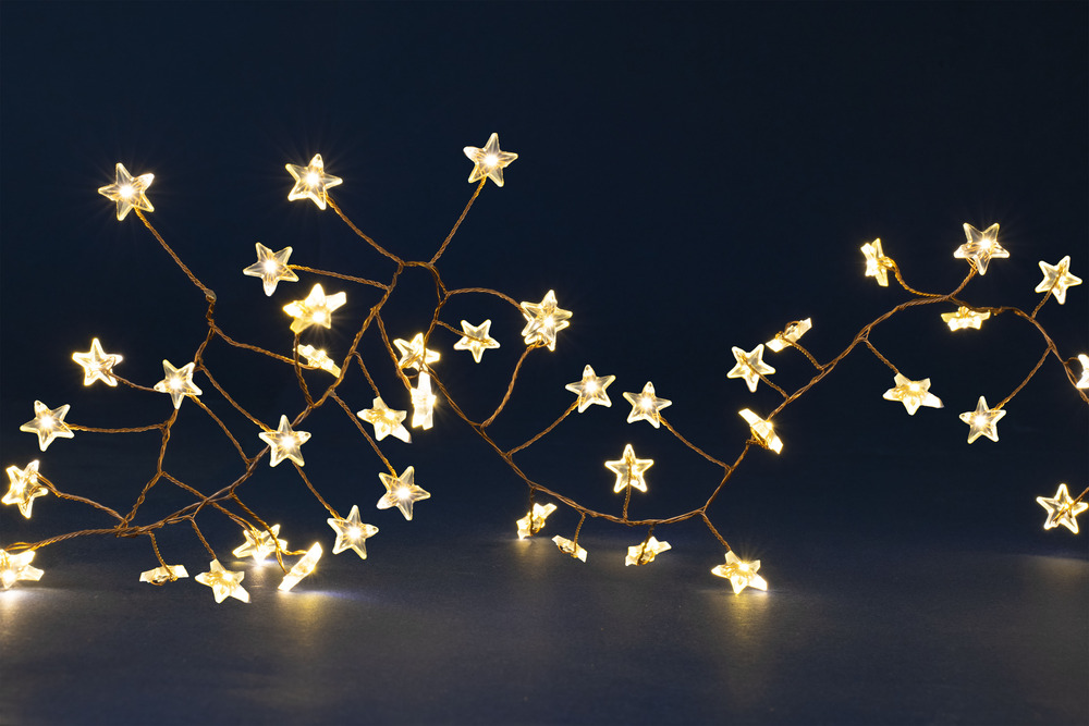 Micro led grappe avec déco étoiles