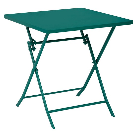 Table de jardin 2 places greensboro pliable 70x70cm vert opale