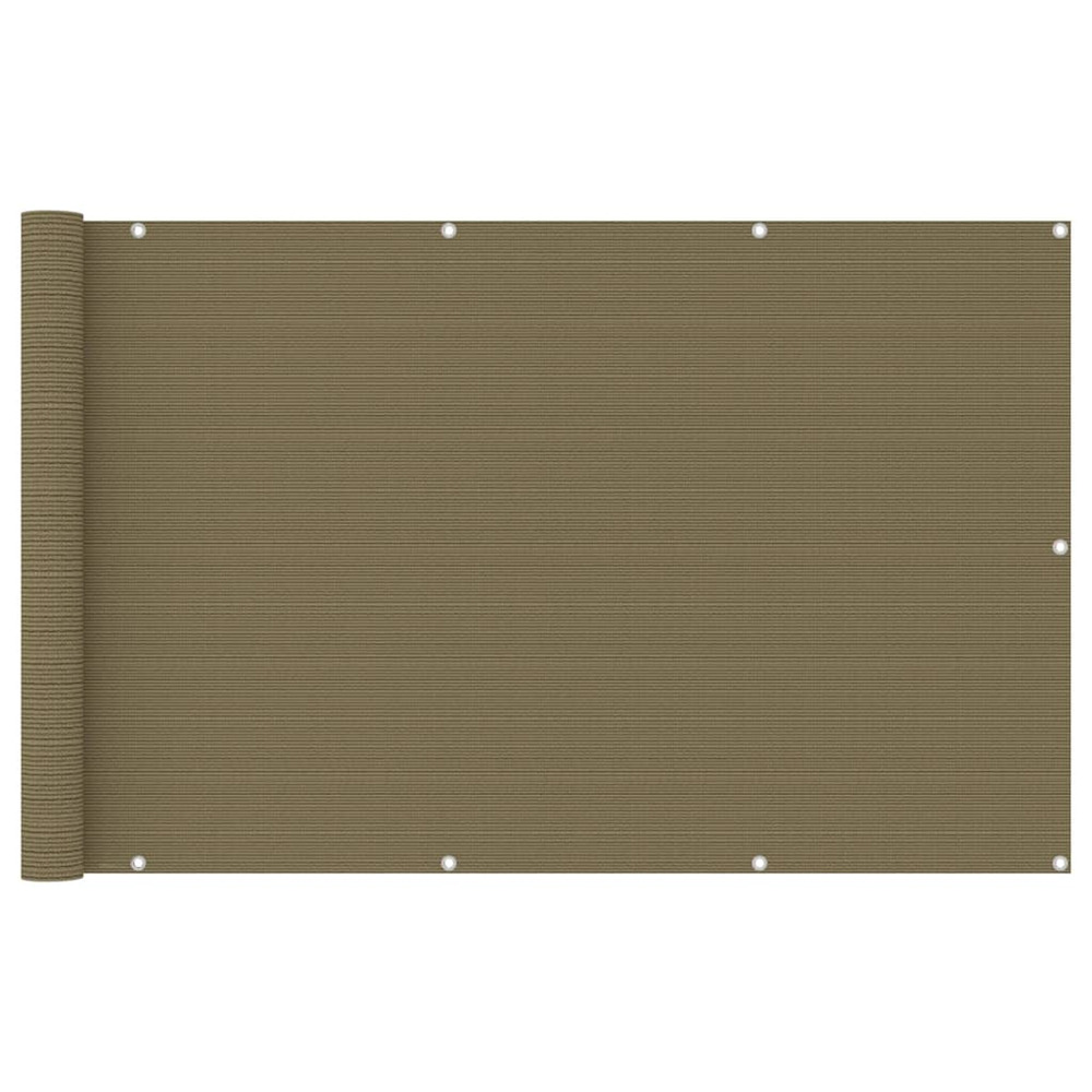 Écran de balcon taupe 120x400 cm pehd