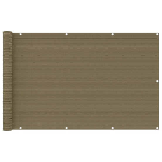 Écran de balcon taupe 120x400 cm pehd