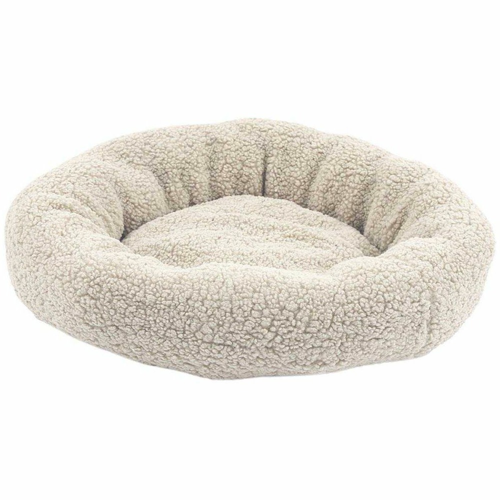 Panier rond en bouclette 60 cm beige