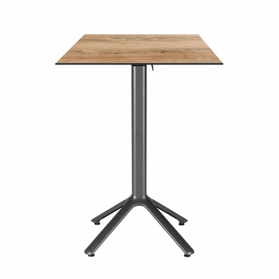 Restootab - table haute pliable nemo pour intérieur/extérieur bois vintage 60x60
