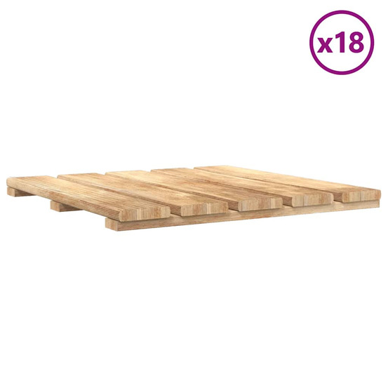 Dalles de terrasse 18 pcs 50x50 cm bois marron
