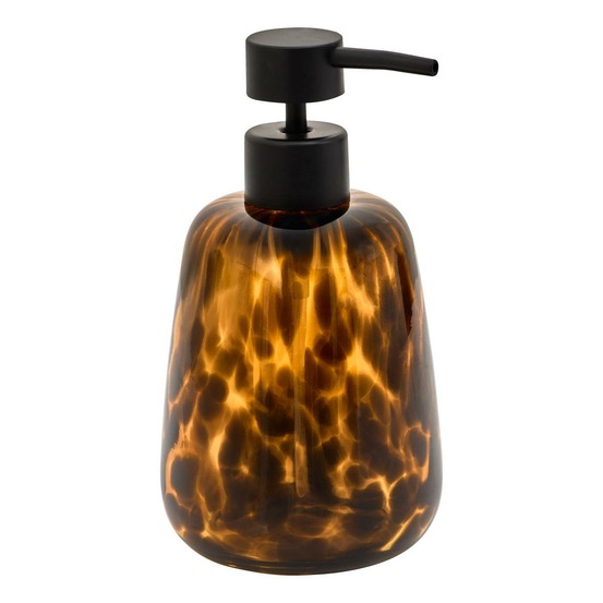 5five - distributeur de savon en verre dotty 400ml flammes marron