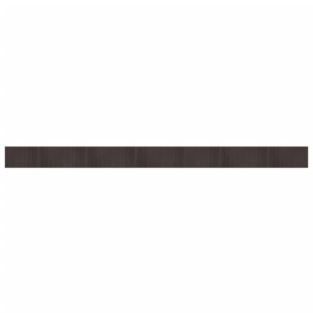 Tapis rectangulaire marron foncé 70x1000 cm bambou