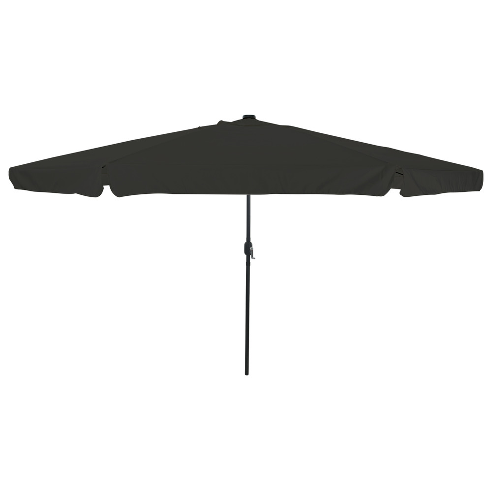 Parasol de jardin avec des lumières led ø395x245 cm noir