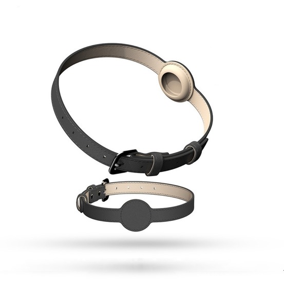 Collier traqueur gps pour chats et chiens - en cuir synthétique noir xs