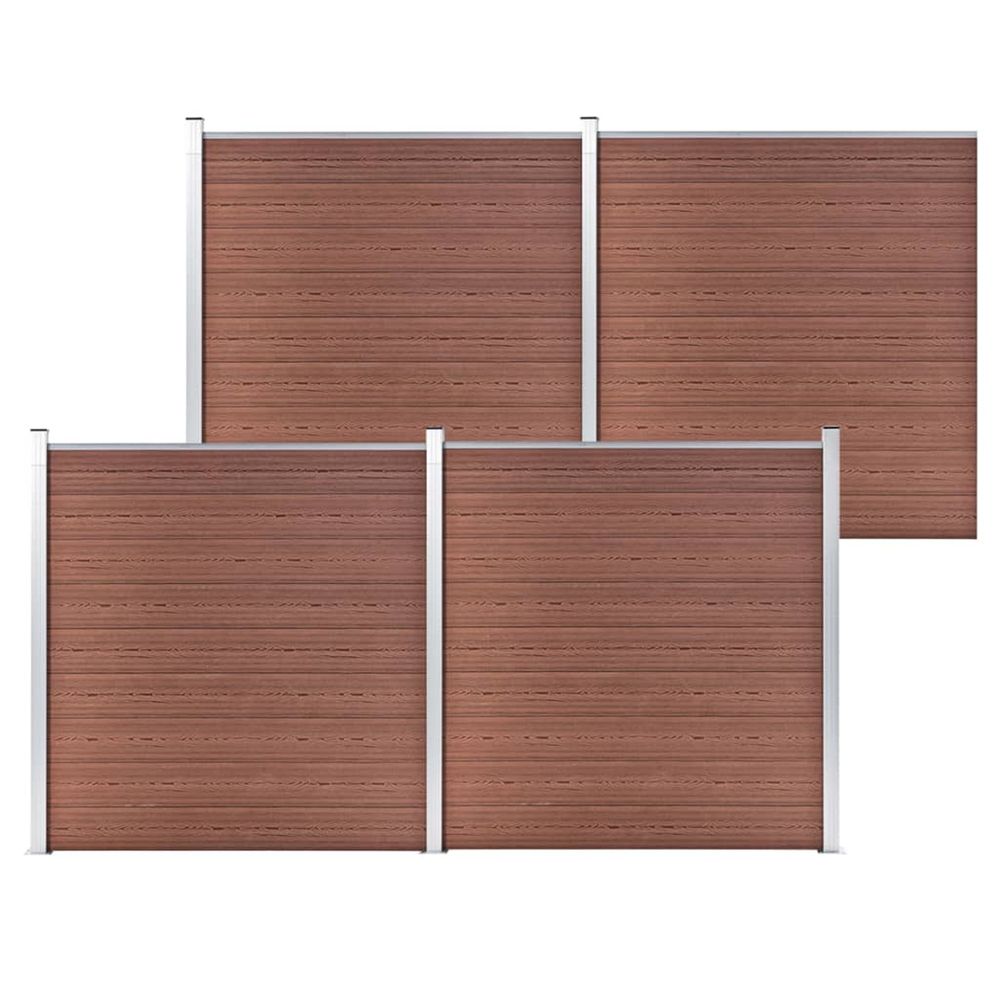 Clôture de jardin wpc 699x186 cm marron