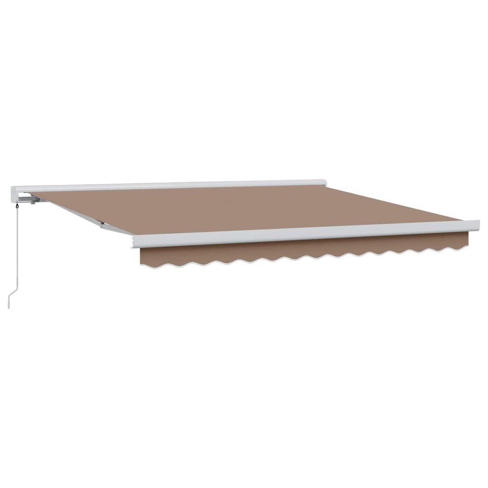 Auvent rétractable taupe 300 x 250 cm toile et aluminium