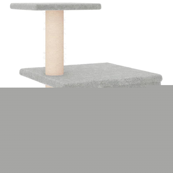 Arbre à chat avec griffoirs en sisal gris clair 48 cm