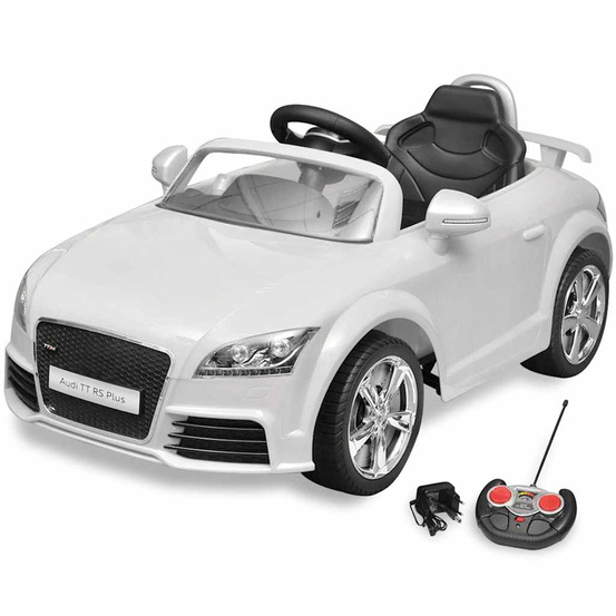 Voiture avec télécommande pour enfants audi tt rs blanc
