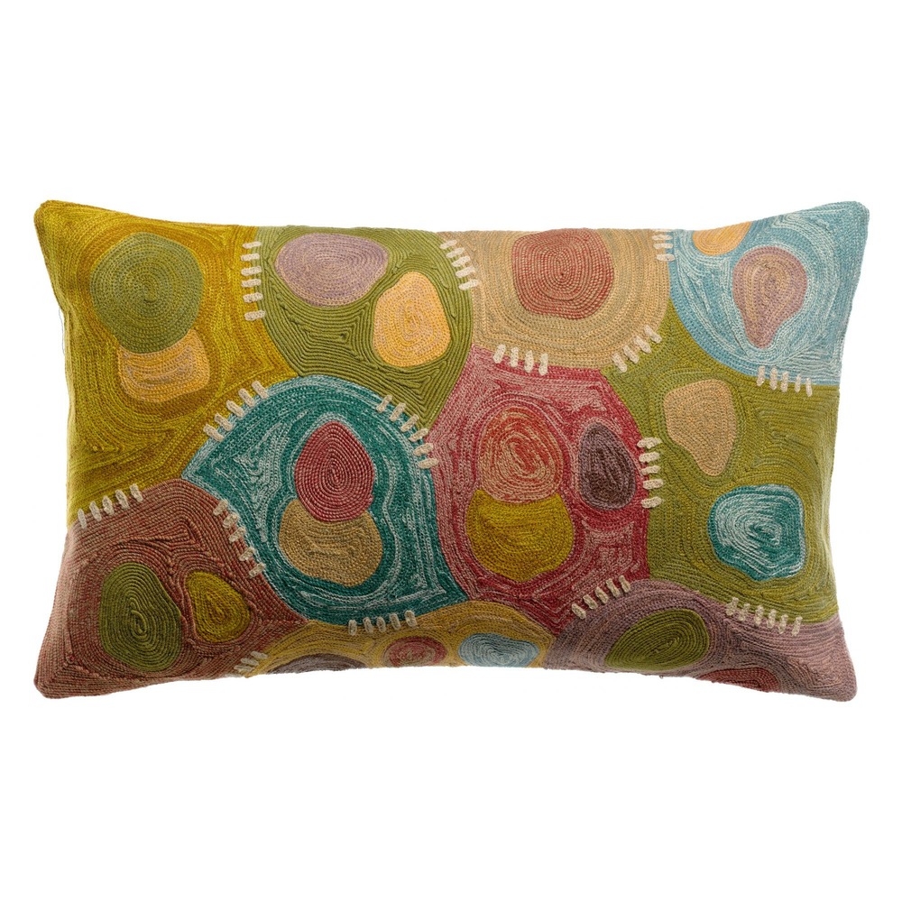 Coussin brodé nestor mineral 30 x 50 cm