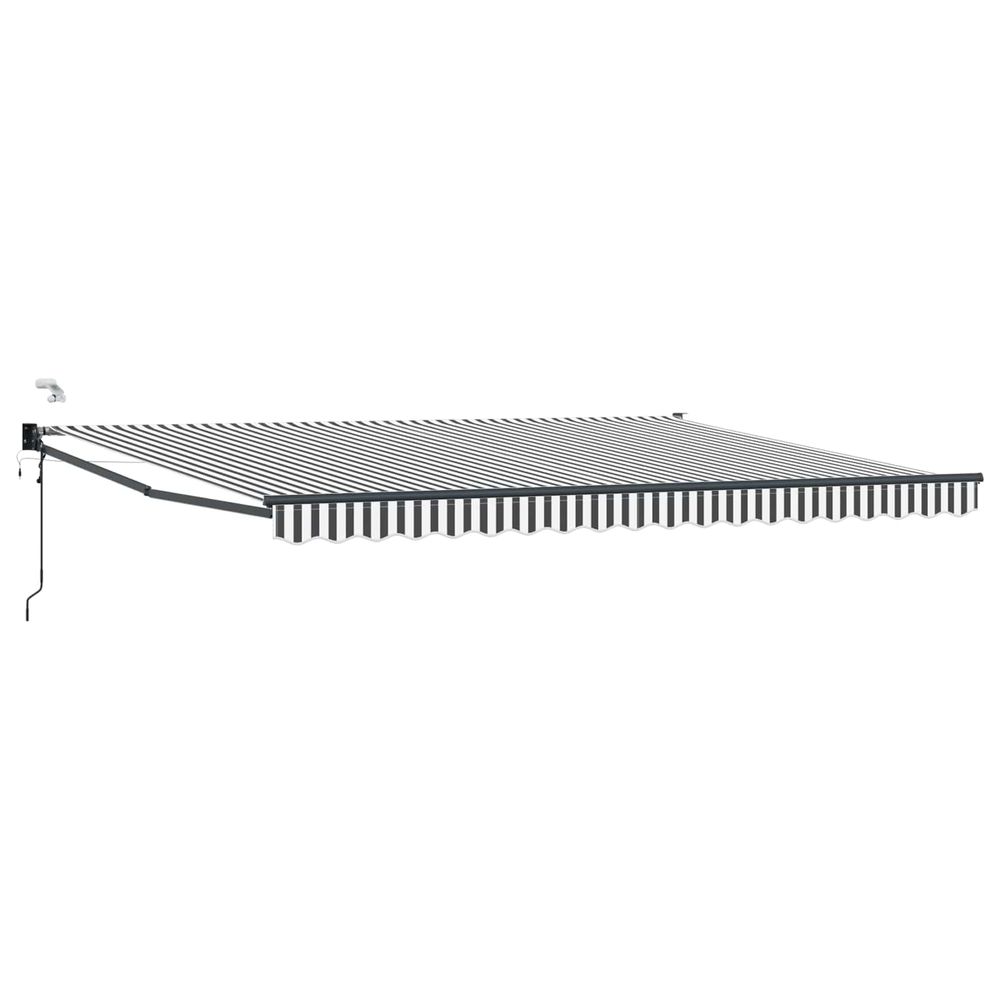Auvent rétractable électrique anthracite et blanc 4,5 × 3 m