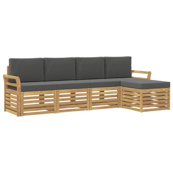 Ensemble de canapés d'extérieur 5 pc blanc et anthracite