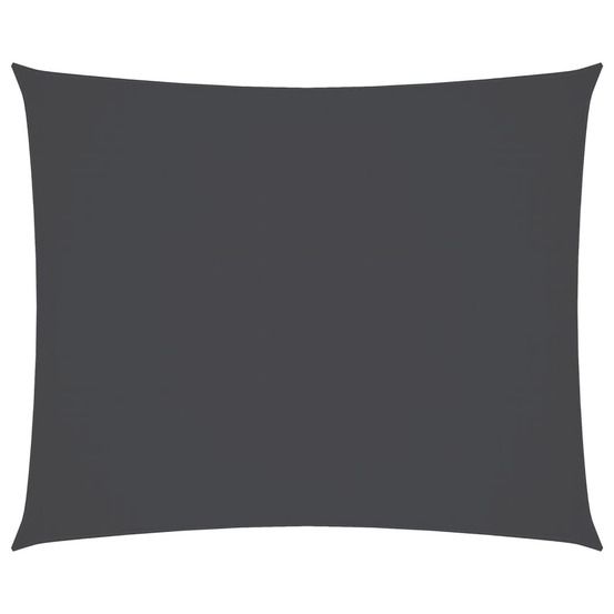 Voile de parasol tissu oxford rectangulaire 3,5x4,5m anthracite