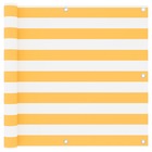Écran de balcon blanc et jaune 90x600 cm tissu oxford