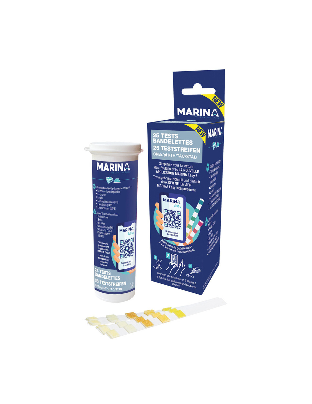 Test bandelettes 6 paramètres x25 - marina
