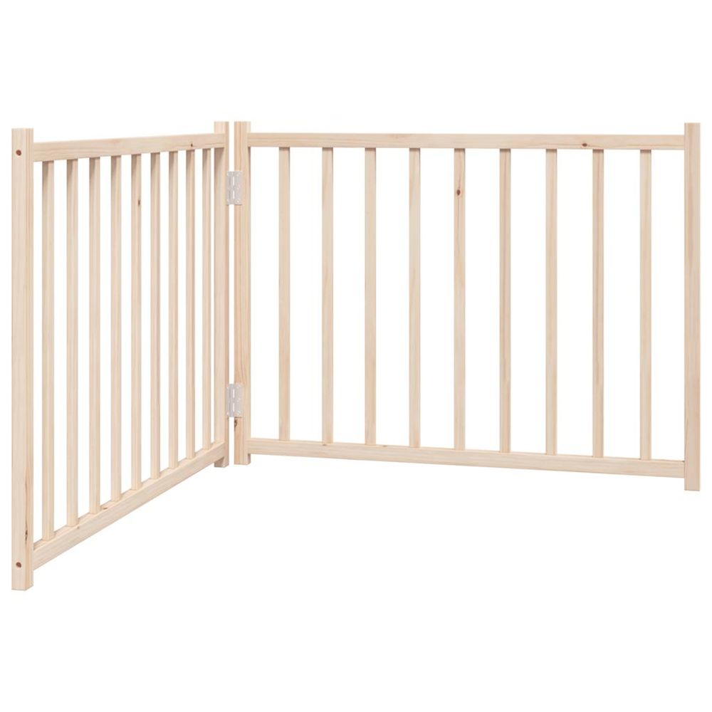 Barrière pour chien pliable 2 panneaux 160 cm bois sapin massif