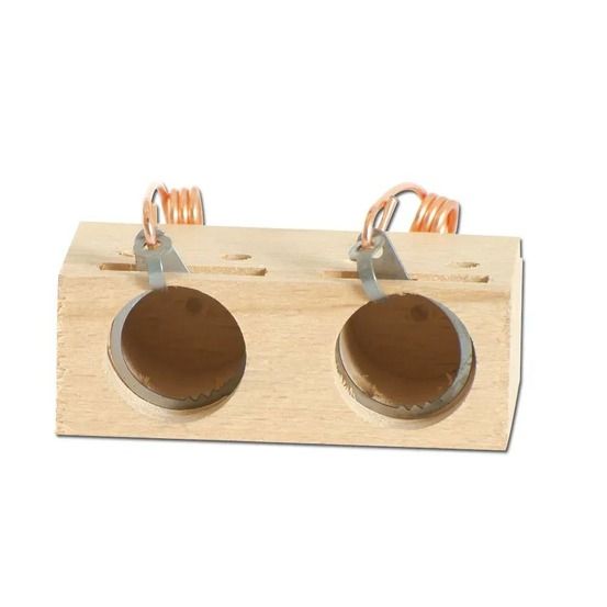 Souricière en bois 2 trous