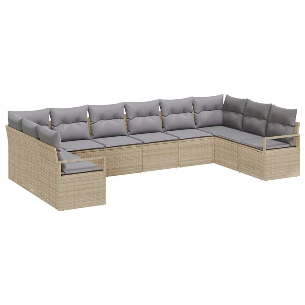 Ensemble de canapés 10 pc beige polyrotin