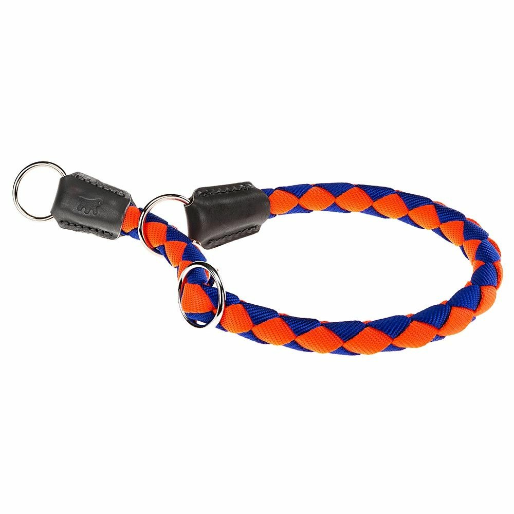 Collier semi-étrangleur pour chiens twist cs18/70, en nylon tressé, réglable et résistant