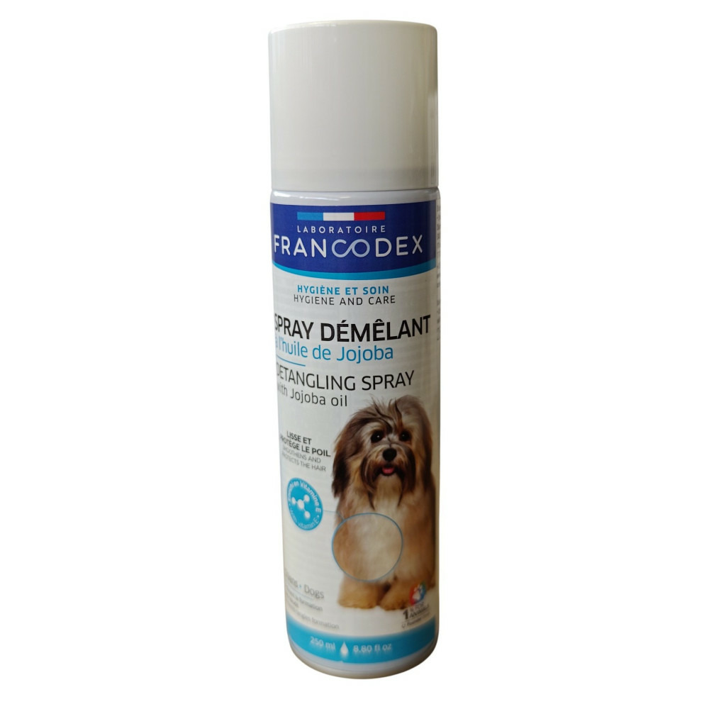 Spray démêlant 250 ml à l'huile de jojoba pour chiens