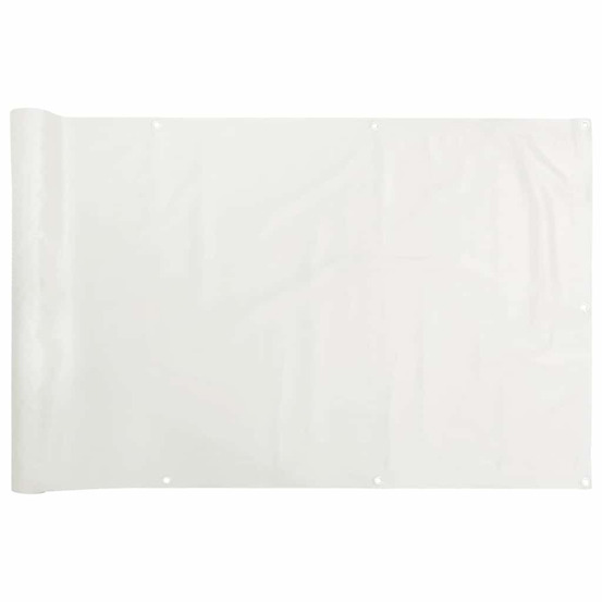 Écran d'intimité de balcon blanc 500x75 cm pvc