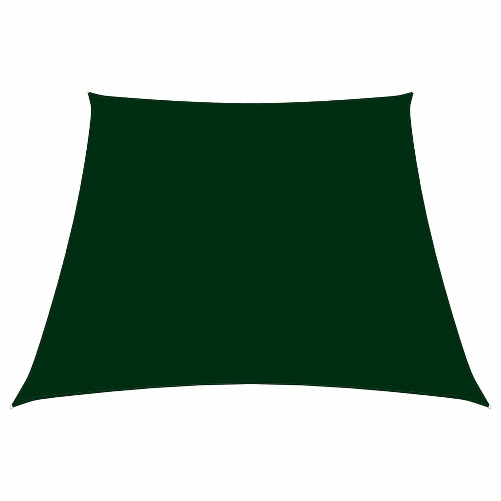 Voile toile d'ombrage parasol tissu oxford trapèze 3/5 x 4 m vert foncé