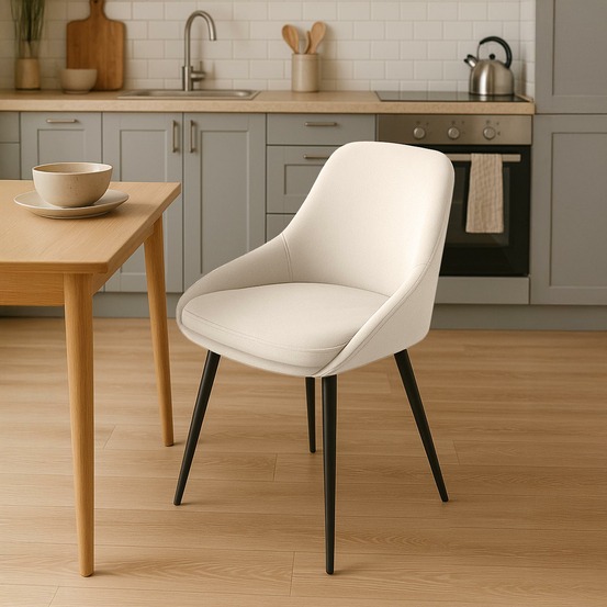 Chaise de salle à manger elmira en velours noir