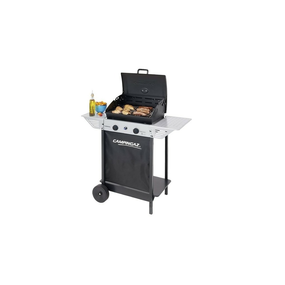 Barbecue gaz grill 7. 1kw grille 44 x 34 cm cuisson pierre de lave xpert100l+ rocky campingaz