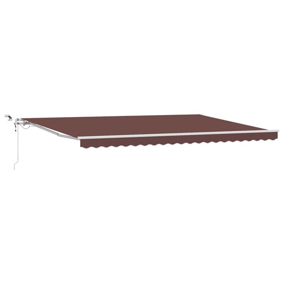 Auvent rétractable automatique avec led marron 500x300 cm